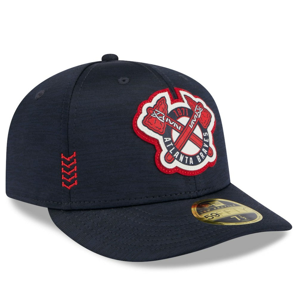 Atlanta Braves 2024 Clubhouse Low Profile 59FIFTY Fitted Hat - Navy | New Era