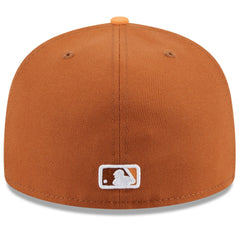 Chicago Cubs Spring Color Basic Two-Tone 59FIFTY Fitted Hat - Brown/Orange | New Era