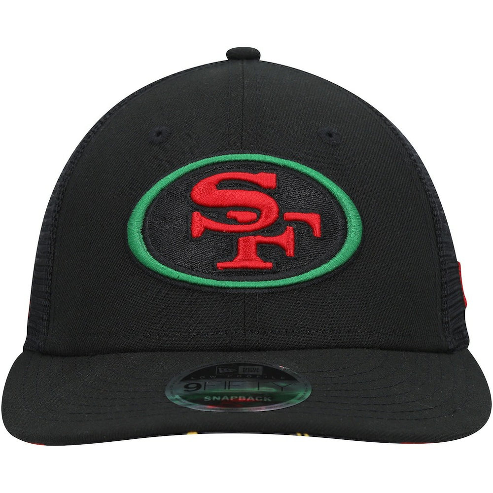 San Francisco 49ers New Era Black Excellence Collection Trucker Low Profile 9FIFTY Snapback Hat - Black outlet