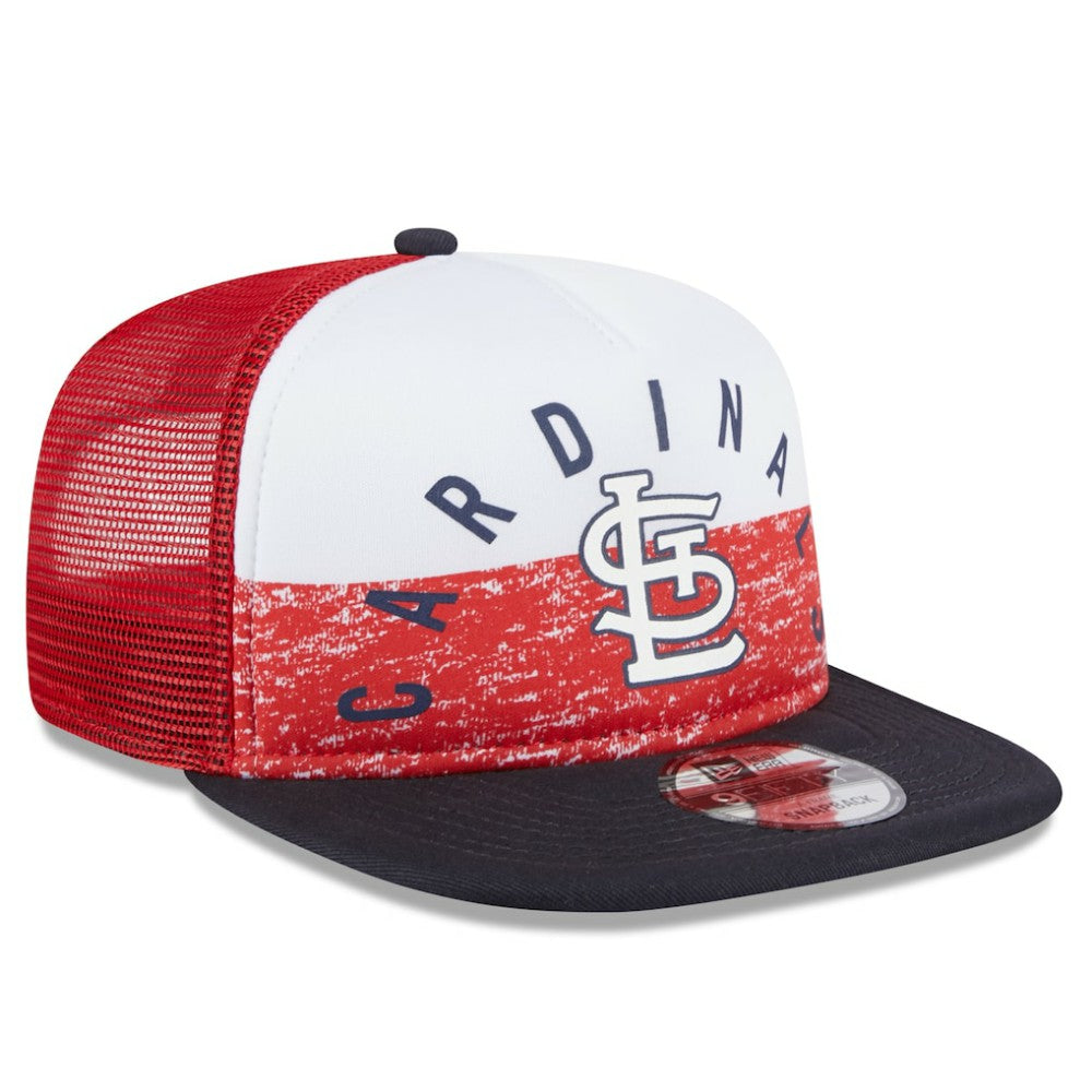 St. Louis Cardinals Team Foam Front A-Frame Trucker 9FIFTY Snapback Hat - White/Red | New Era