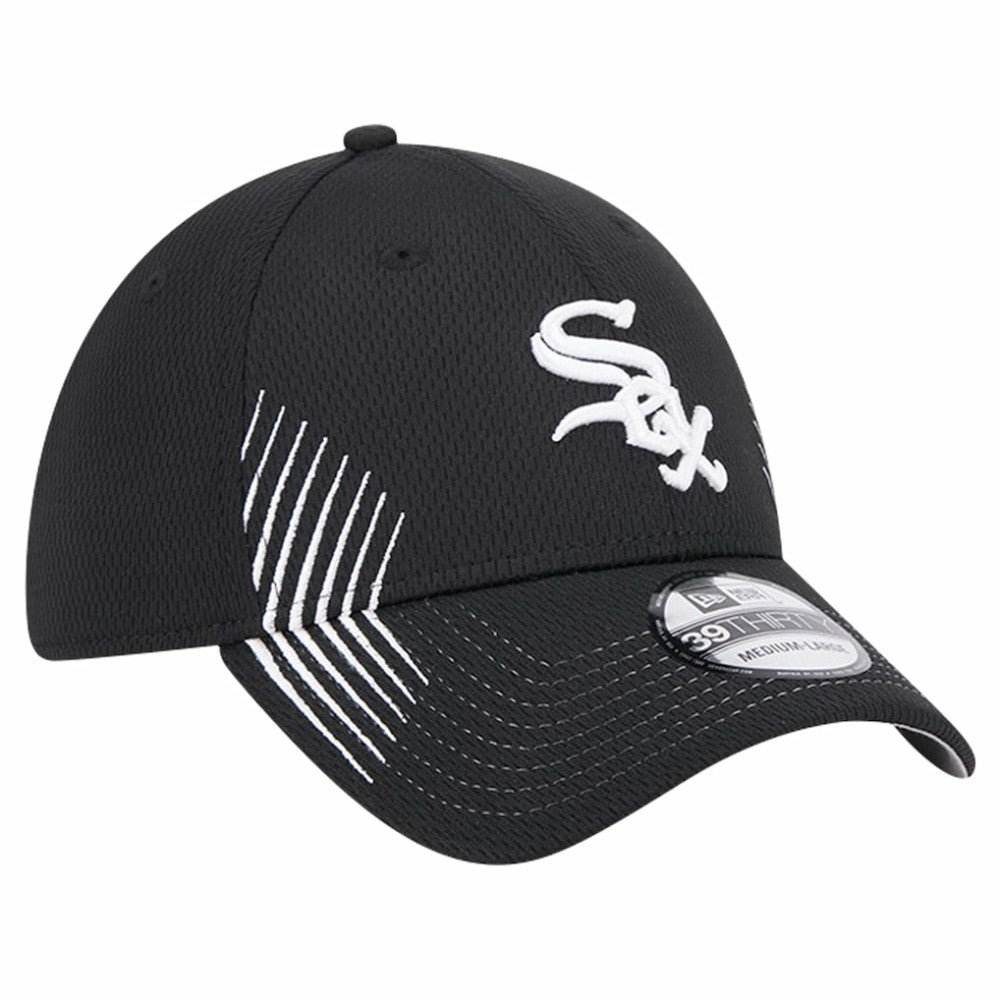 Chicago White Sox Active Dash Mark 39THIRTY Flex Hat - Black | New Era