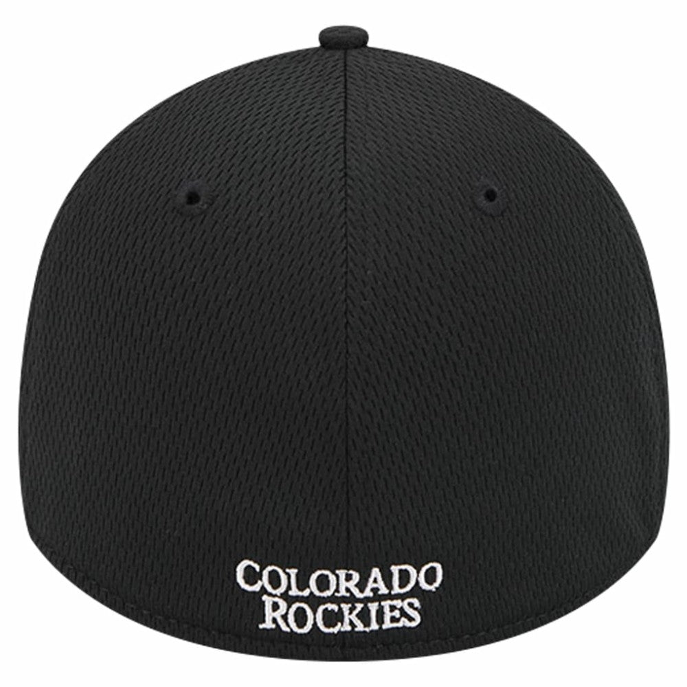 Colorado Rockies Active Dash Mark 39THIRTY Flex Hat - Black | New Era