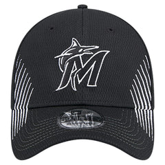 Miami Marlins Active Dash Mark 39THIRTY Flex Hat - Black | New Era