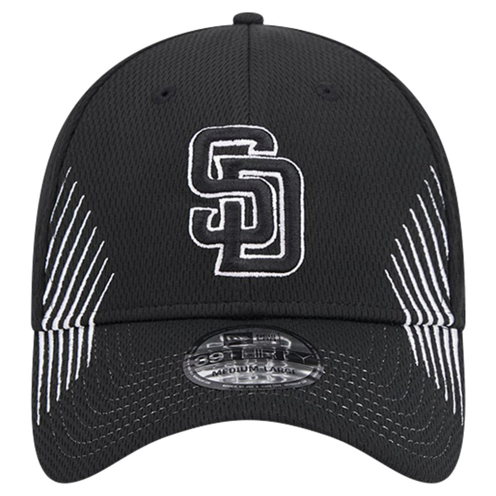 San Diego Padres Active Dash Mark 39THIRTY Flex Hat - Black | New Era