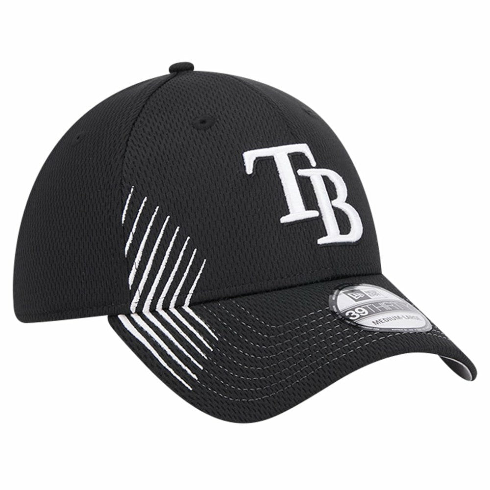 Tampa Bay Rays Active Dash Mark 39THIRTY Flex Hat - Black | New Era
