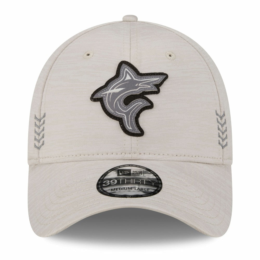 Miami Marlins 2024 Clubhouse 39THIRTY Flex Hat - Cream | New Era