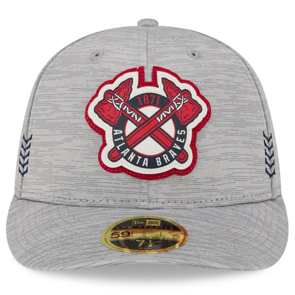 Atlanta Braves 2024 Clubhouse Low Profile 59FIFTY Fitted Hat - Gray | New Era