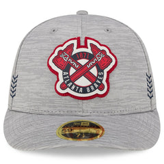 Atlanta Braves 2024 Clubhouse Low Profile 59FIFTY Fitted Hat - Gray | New Era