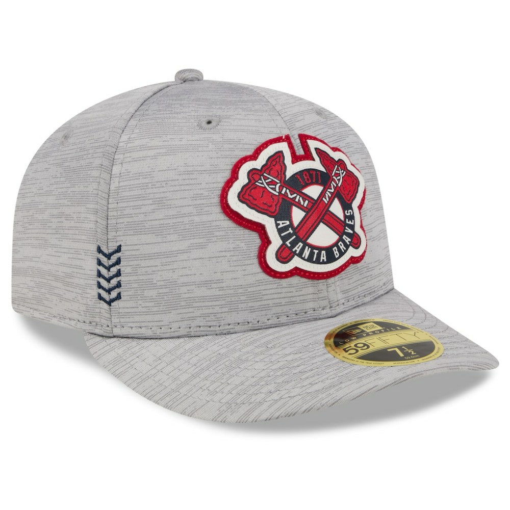 Atlanta Braves 2024 Clubhouse Low Profile 59FIFTY Fitted Hat - Gray | New Era