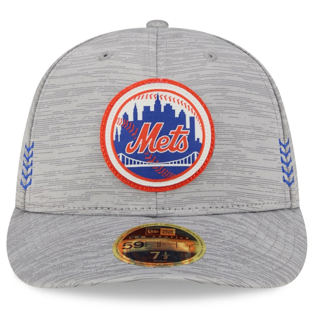 New York Mets 2024 Clubhouse Low Profile 59FIFTY Fitted Hat - Gray | New Era