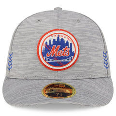 New York Mets 2024 Clubhouse Low Profile 59FIFTY Fitted Hat - Gray | New Era