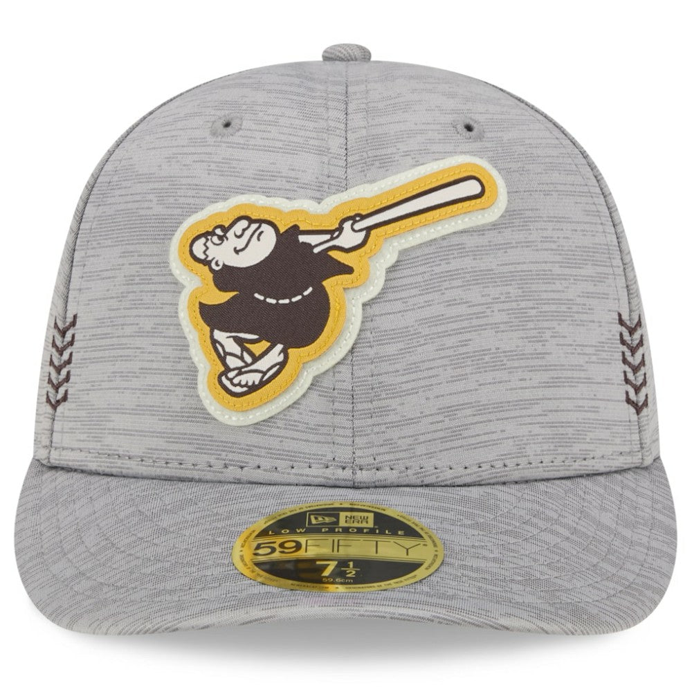 San Diego Padres 2024 Clubhouse Low Profile 59FIFTY Fitted Hat - Gray | New Era