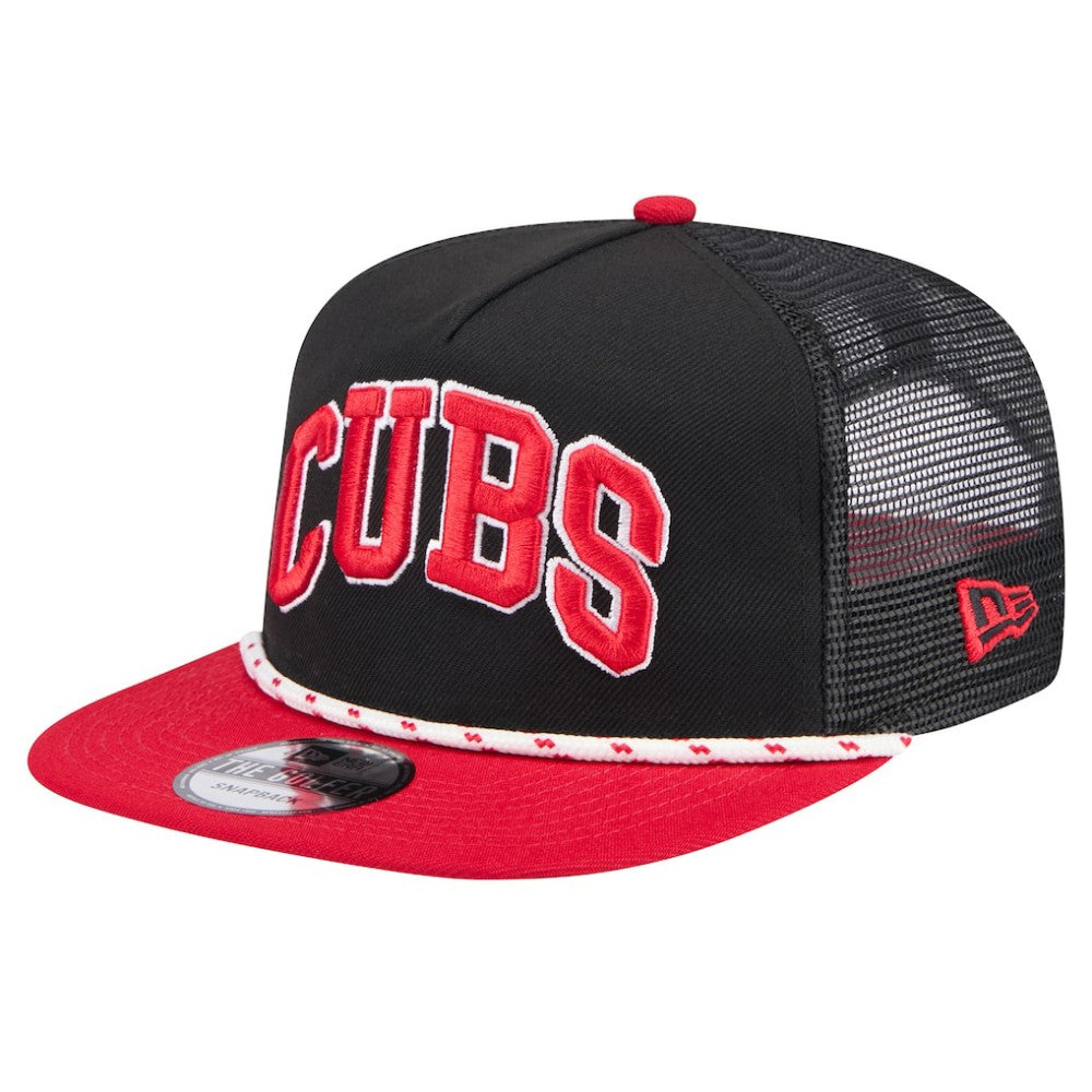 Chicago Cubs Throwback Meshback Golfer Hat - Black | New Era