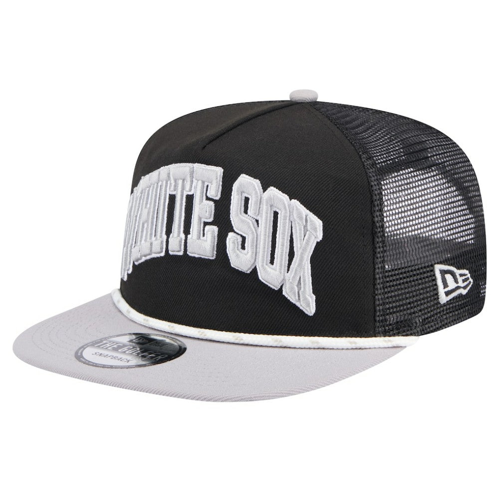 Chicago White Sox Throwback Meshback Golfer Hat - Black | New Era