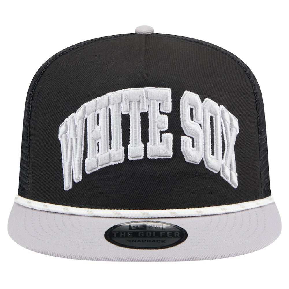 Chicago White Sox Throwback Meshback Golfer Hat - Black | New Era