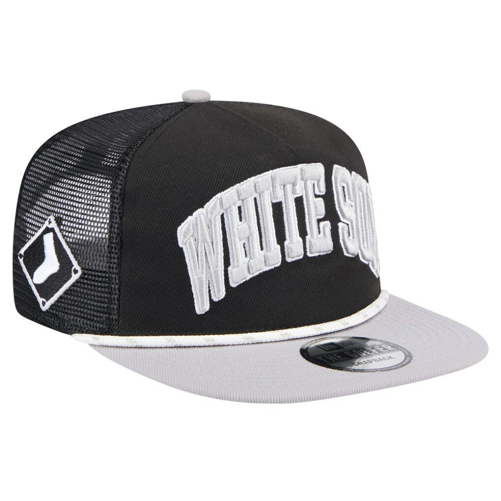 Chicago White Sox Throwback Meshback Golfer Hat - Black | New Era