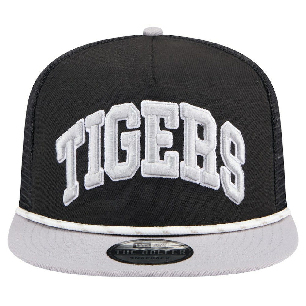 Detroit Tigers Throwback Meshback Golfer Hat - Black | New Era