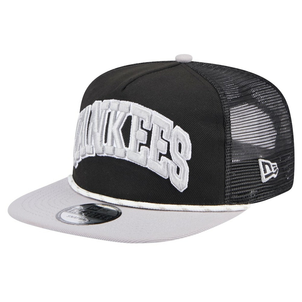 New York Yankees Throwback Meshback Golfer Hat - Black | New Era
