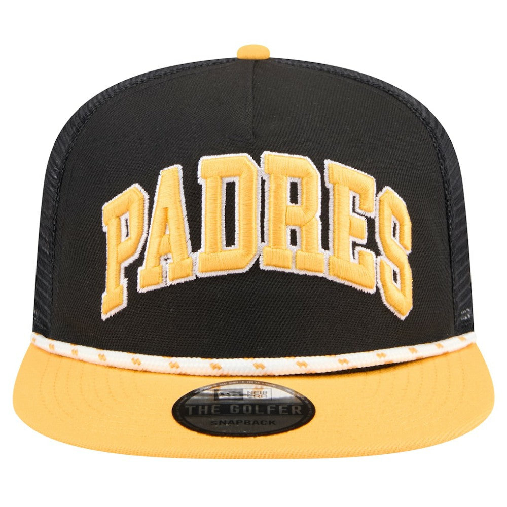 San Diego Padres Throwback Meshback Golfer Hat - Black | New Era