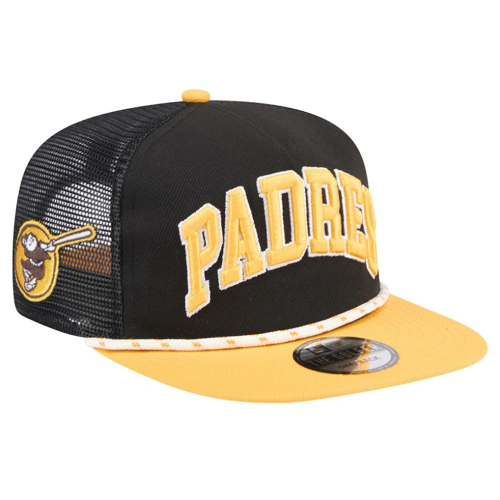 San Diego Padres Throwback Meshback Golfer Hat - Black | New Era