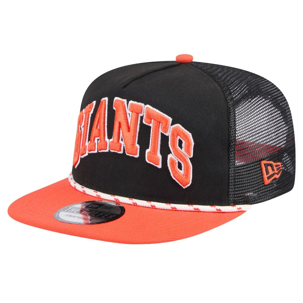 San Francisco Giants Throwback Meshback Golfer Hat - Black | New Era