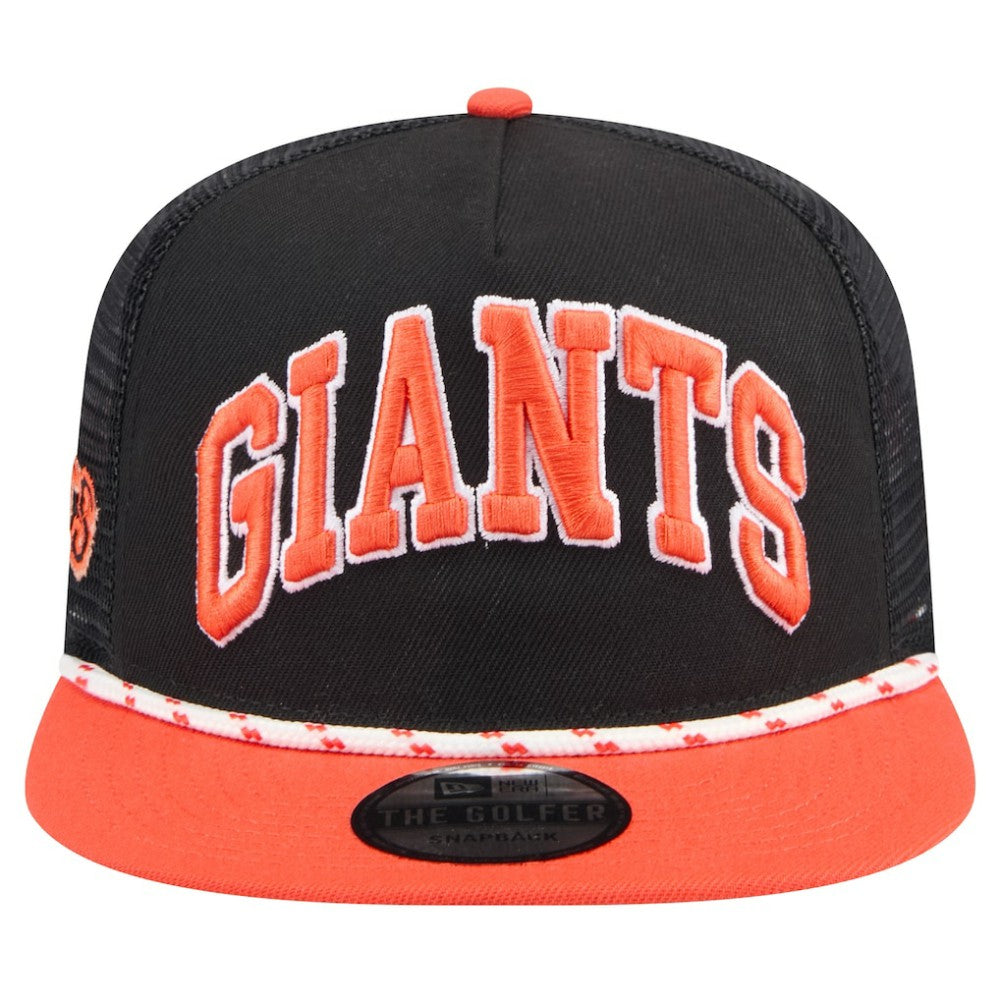 San Francisco Giants Throwback Meshback Golfer Hat - Black | New Era