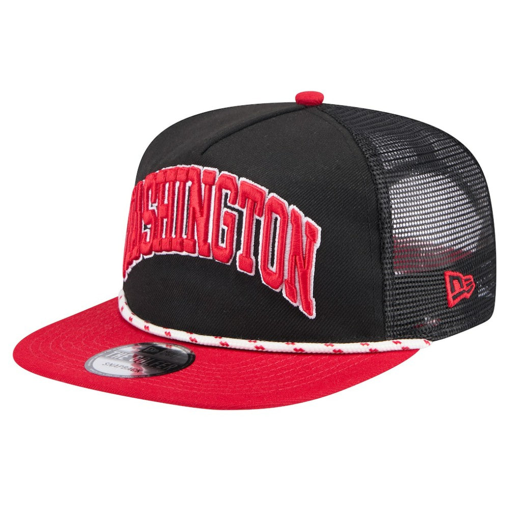 Washington Nationals Throwback Meshback Golfer Hat - Black | New Era