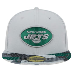 New York Jets New Era Active Camo 59FIFTY Fitted Hat - Gray for sale