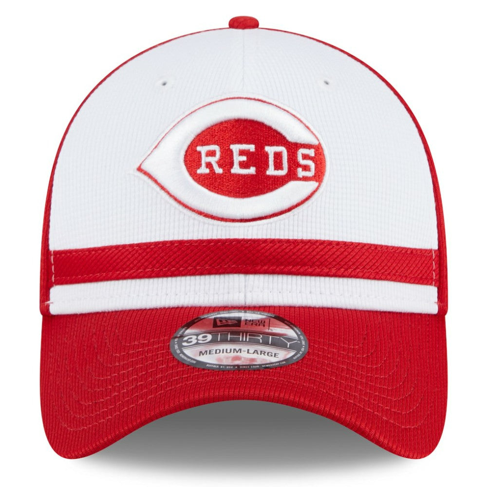 Cincinnati Reds 2025 Batting Practice 39THIRTY Flex Hat - White | New Era
