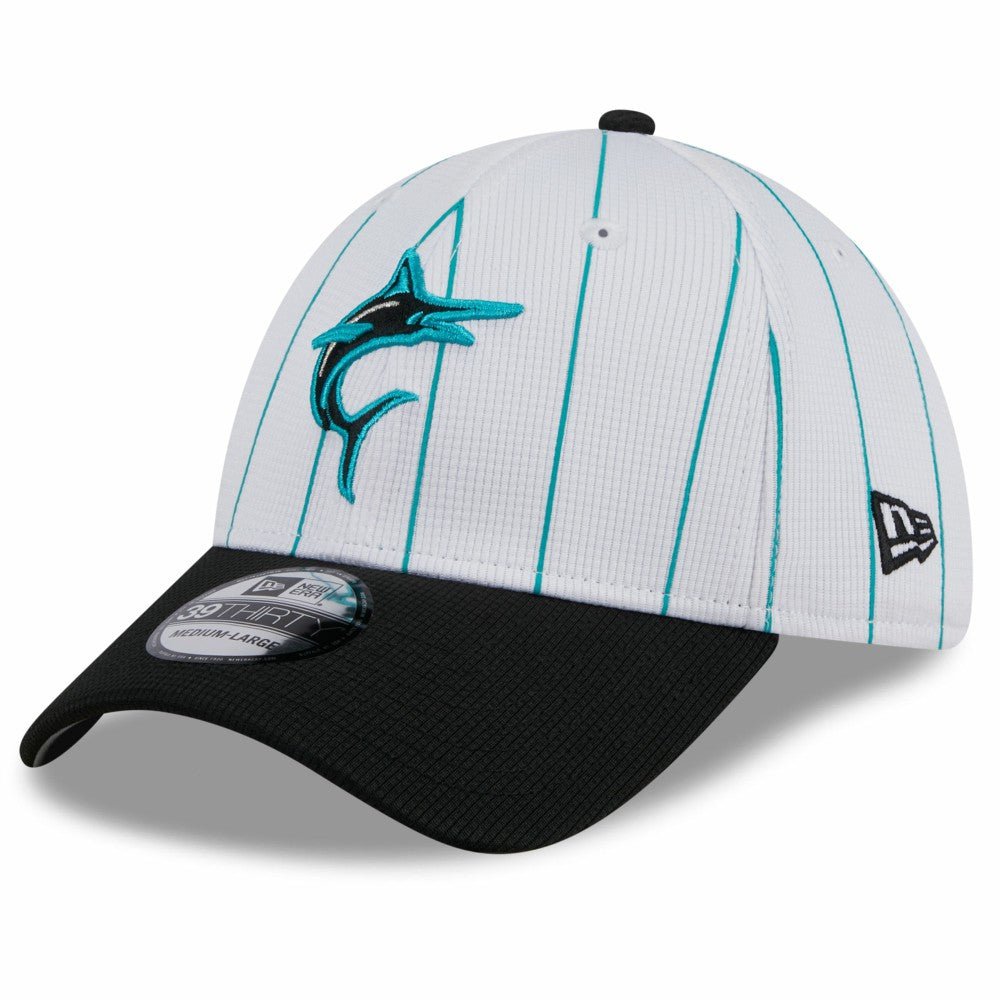 Miami Marlins 2025 Batting Practice 39THIRTY Flex Hat - White | New Era