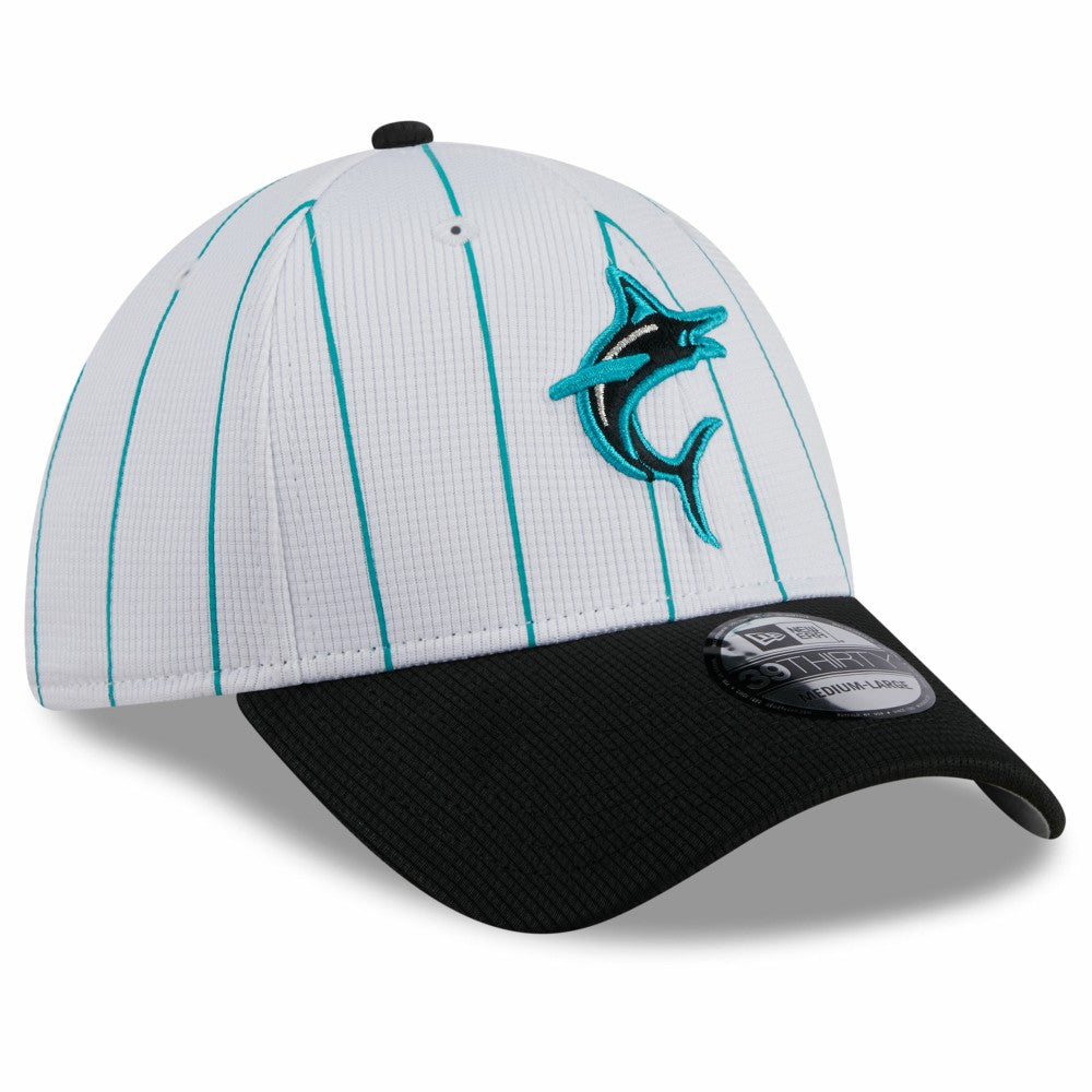 Miami Marlins 2025 Batting Practice 39THIRTY Flex Hat - White | New Era
