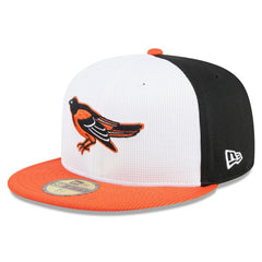 Baltimore Orioles 2025 Batting Practice 59FIFTY Fitted Hat - White | New Era