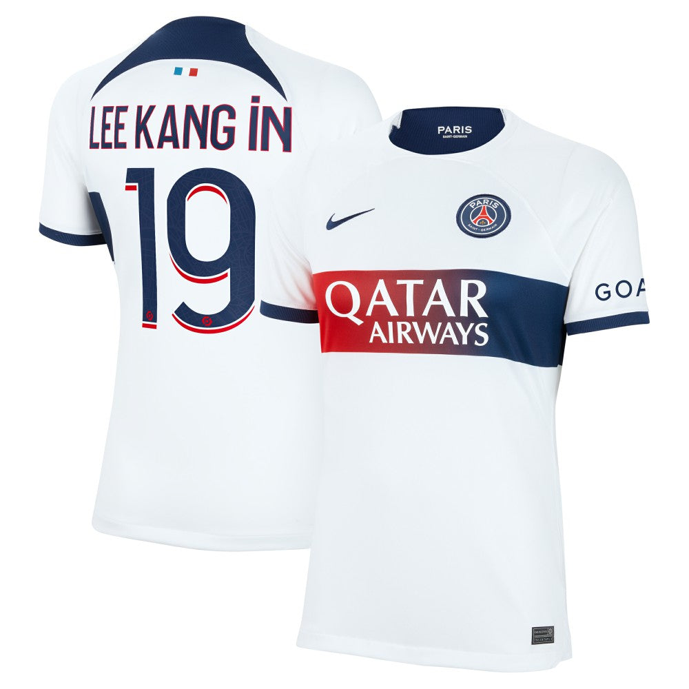 Lee Kang In Paris Saint-Germain Women's 2023/24 Away Stadium Replica Player Jersey - White | Nike shop