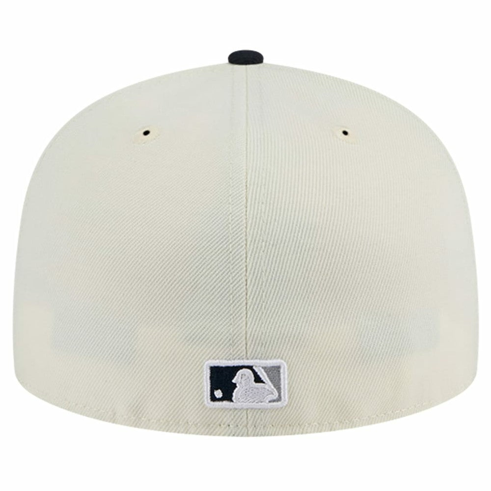 New York Yankees Top Hat Chrome 59FIFTY Fitted Hat - Cream | New Era