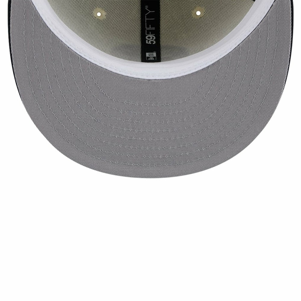 New York Yankees Top Hat Chrome 59FIFTY Fitted Hat - Cream | New Era