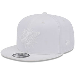 Miami Dolphins New Era Main White on White 9FIFTY Snapback Hat outlet