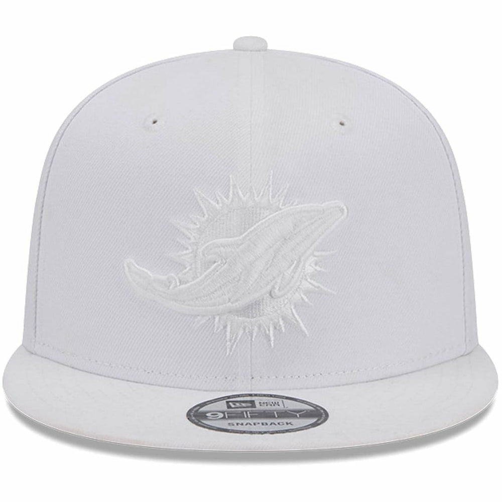 Miami Dolphins New Era Main White on White 9FIFTY Snapback Hat outlet