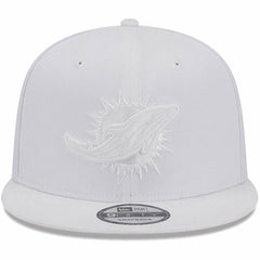 Miami Dolphins New Era Main White on White 9FIFTY Snapback Hat outlet