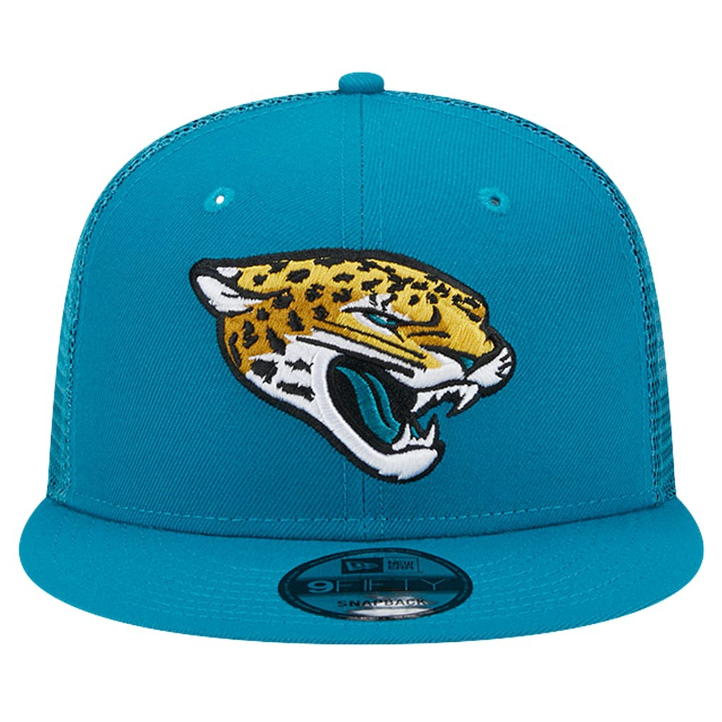 Jacksonville Jaguars New Era Main Trucker 9FIFTY Snapback Hat - Teal online