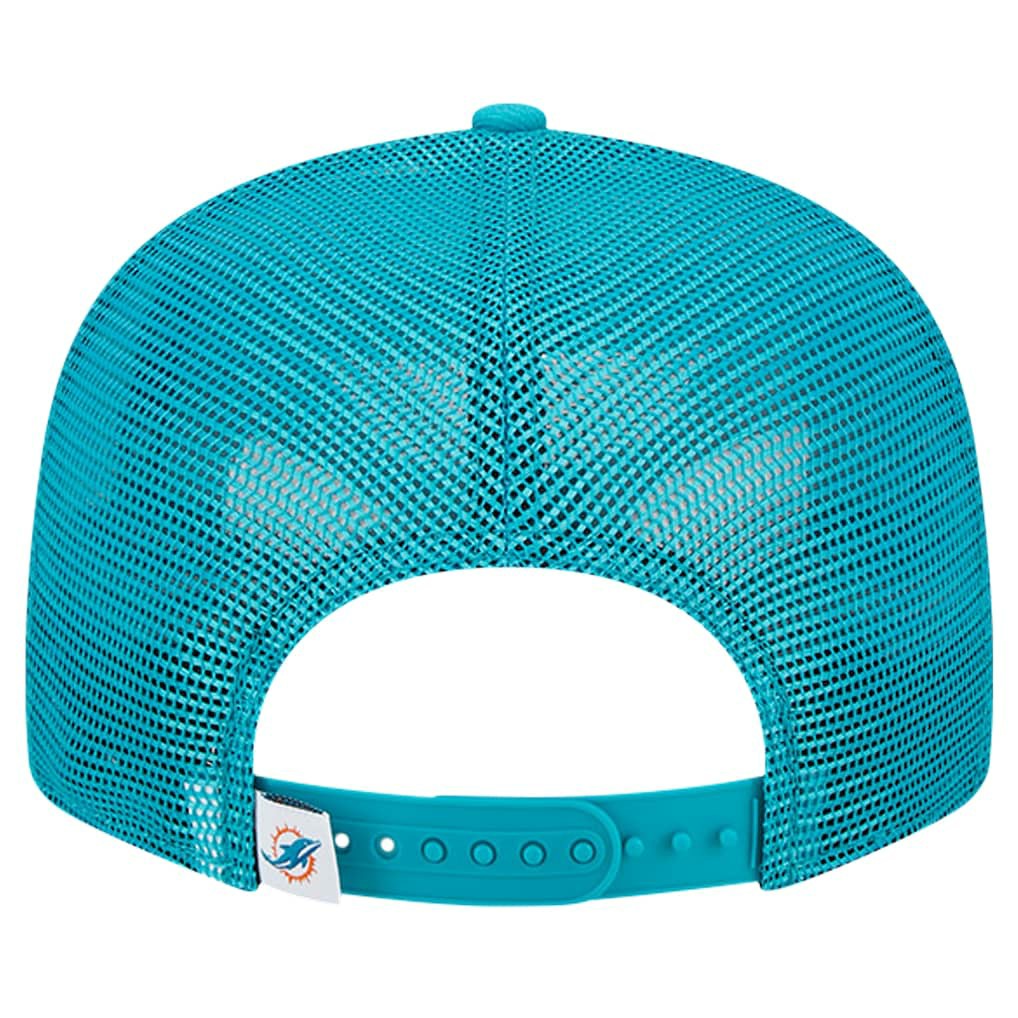 Miami Dolphins New Era Main Trucker 9FIFTY Snapback Hat - Aqua discount