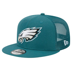 Philadelphia Eagles New Era Main Trucker 9FIFTY Snapback Hat - Midnight Green on sale