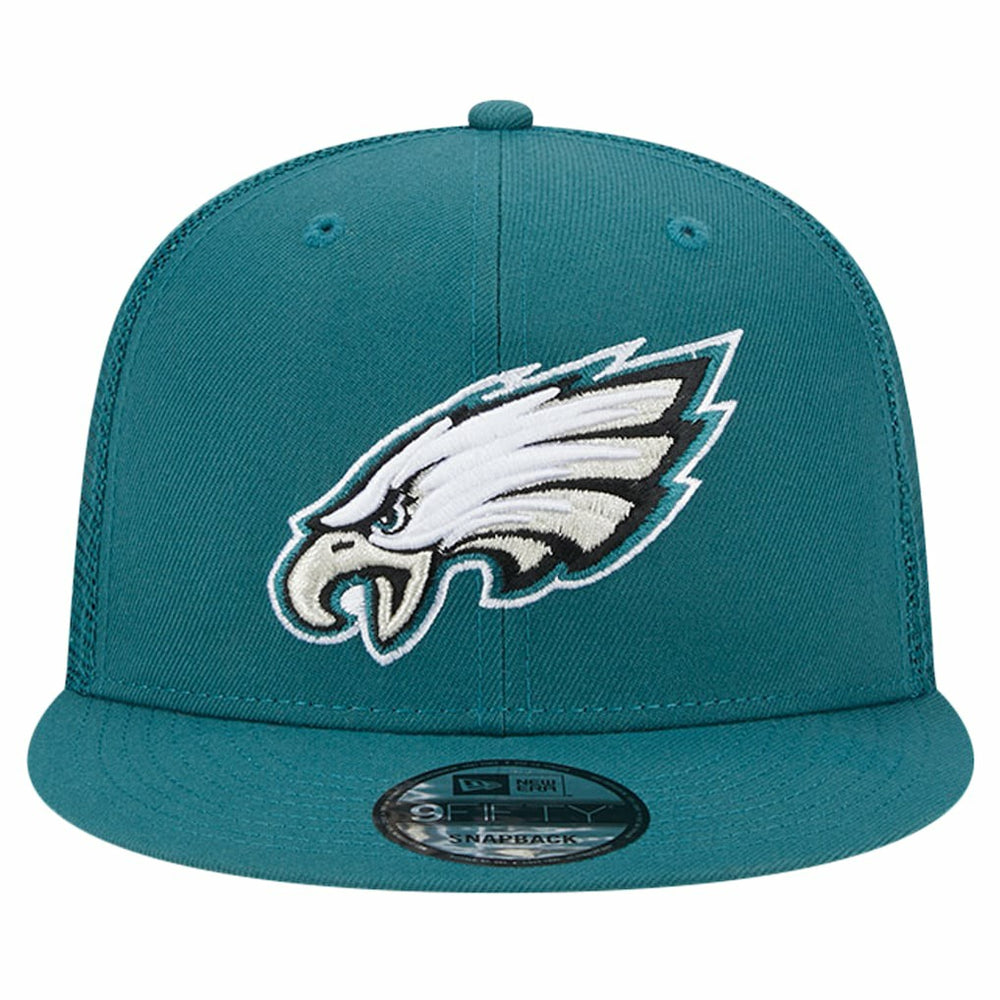 Philadelphia Eagles New Era Main Trucker 9FIFTY Snapback Hat - Midnight Green on sale