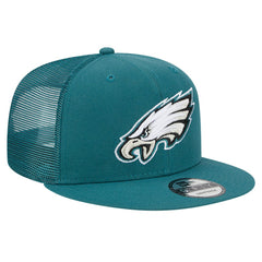 Philadelphia Eagles New Era Main Trucker 9FIFTY Snapback Hat - Midnight Green on sale