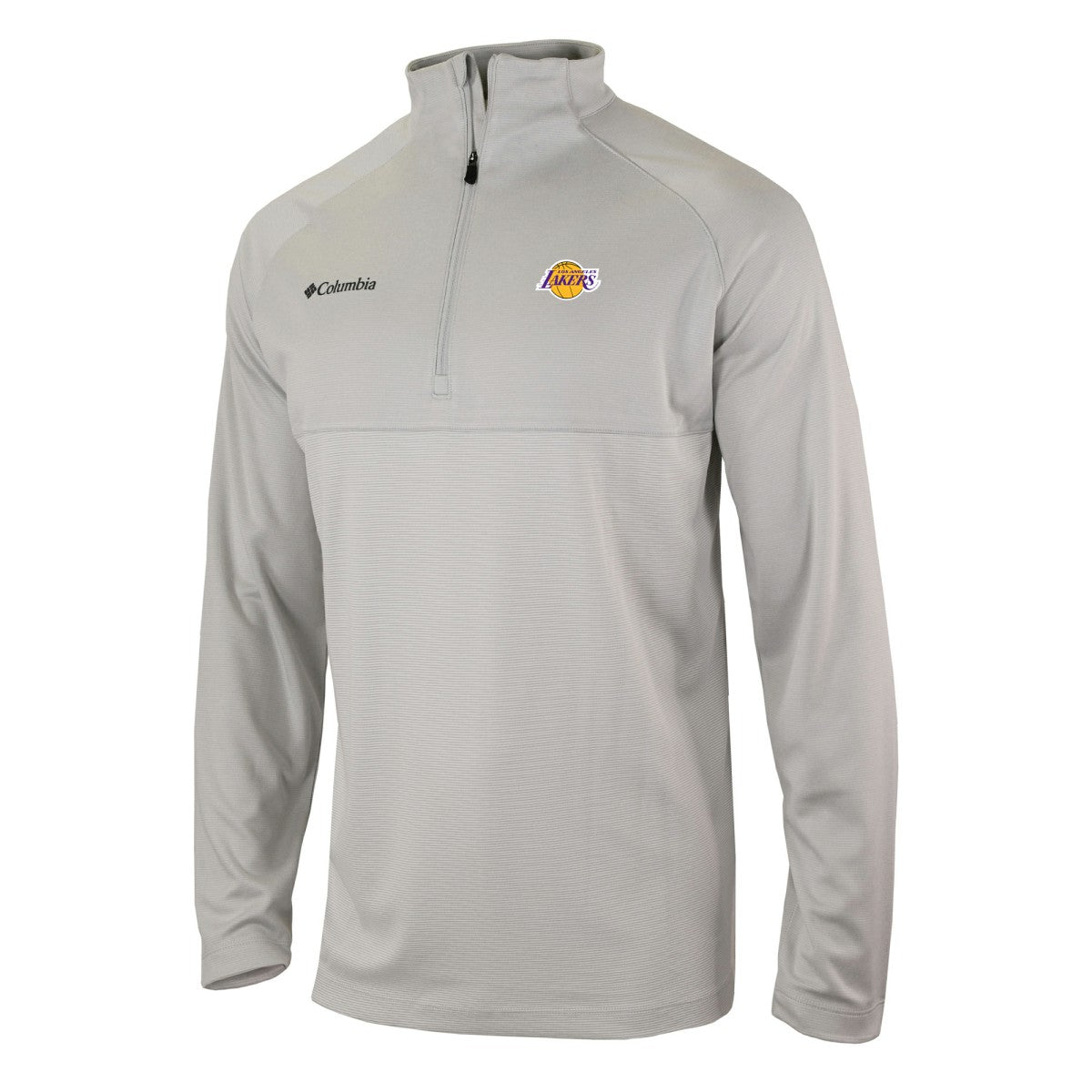 Los Angeles Lakers Omni-Wick Rockin' It Quarter-Zip Pullover Top - Heather Gray | Columbia discount