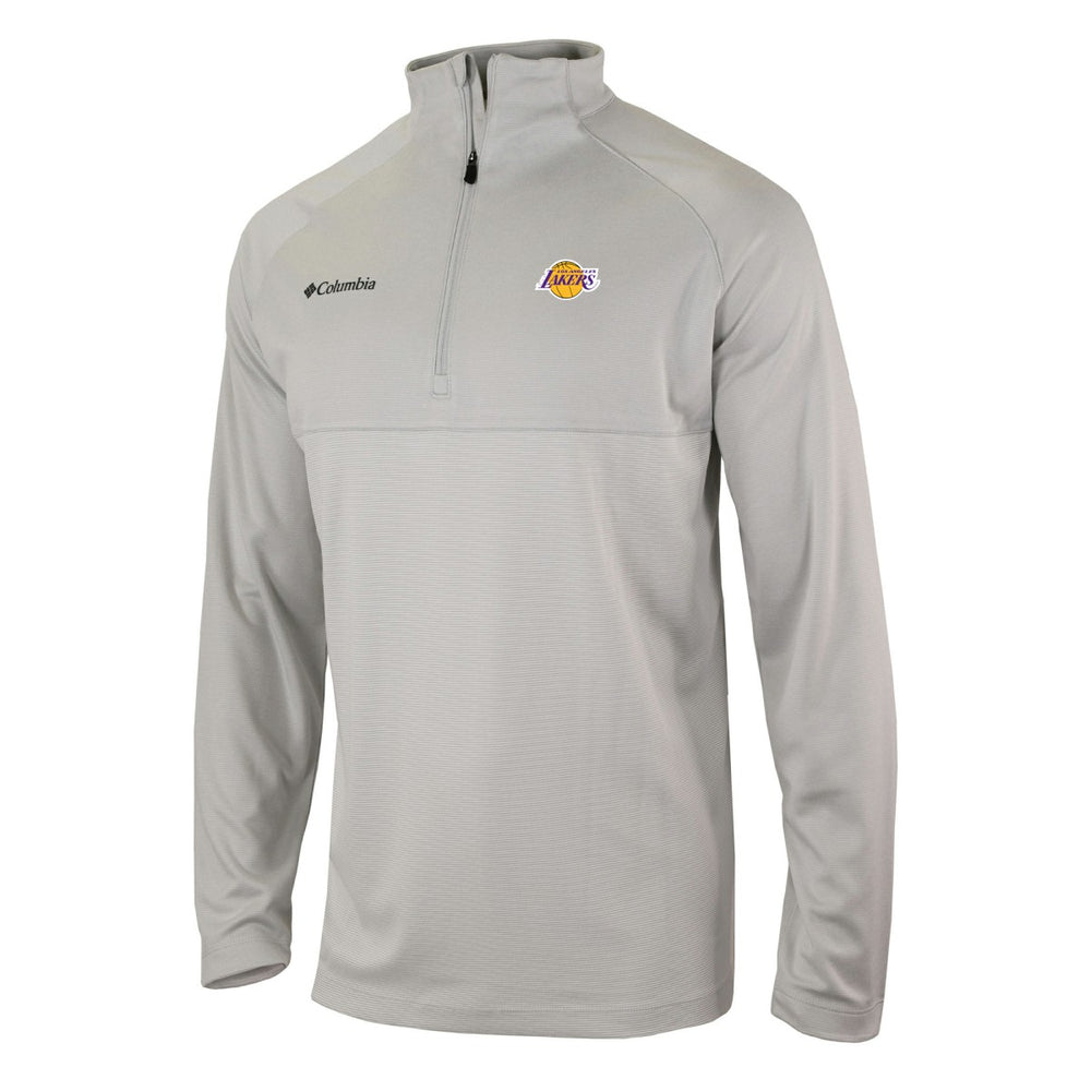 Los Angeles Lakers Omni-Wick Rockin' It Quarter-Zip Pullover Top - Heather Gray | Columbia discount