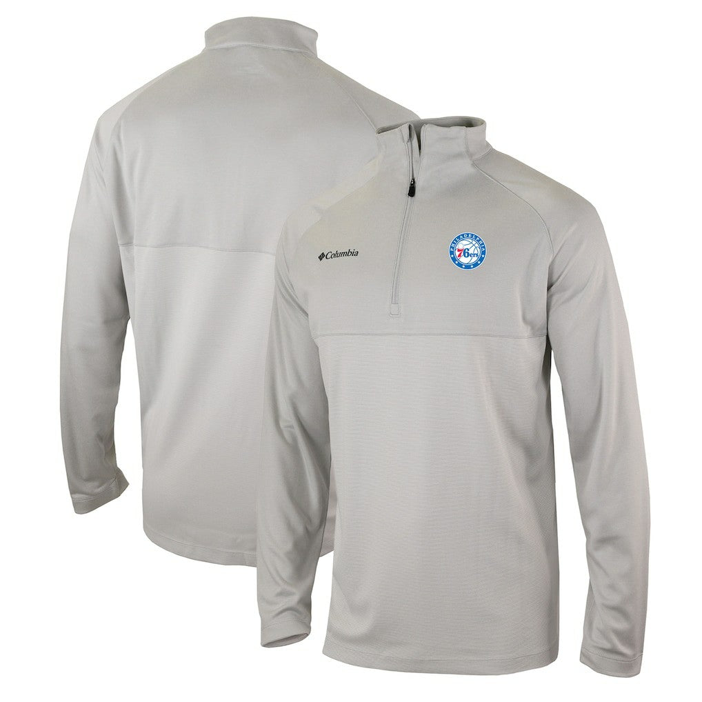 Philadelphia 76ers Omni-Wick Rockin' It Quarter-Zip Pullover Top - Heather Gray | Columbia for sale