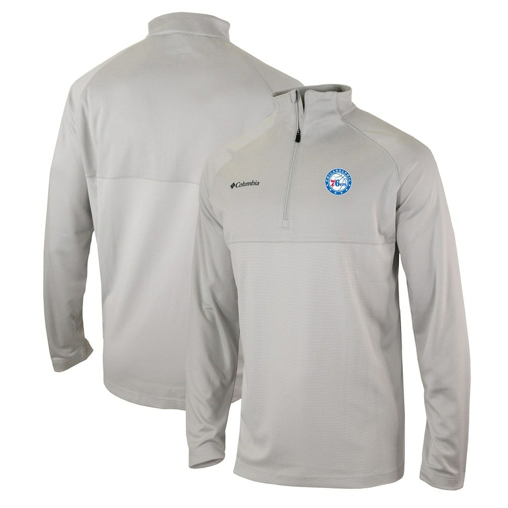 Philadelphia 76ers Omni-Wick Rockin' It Quarter-Zip Pullover Top - Heather Gray | Columbia for sale