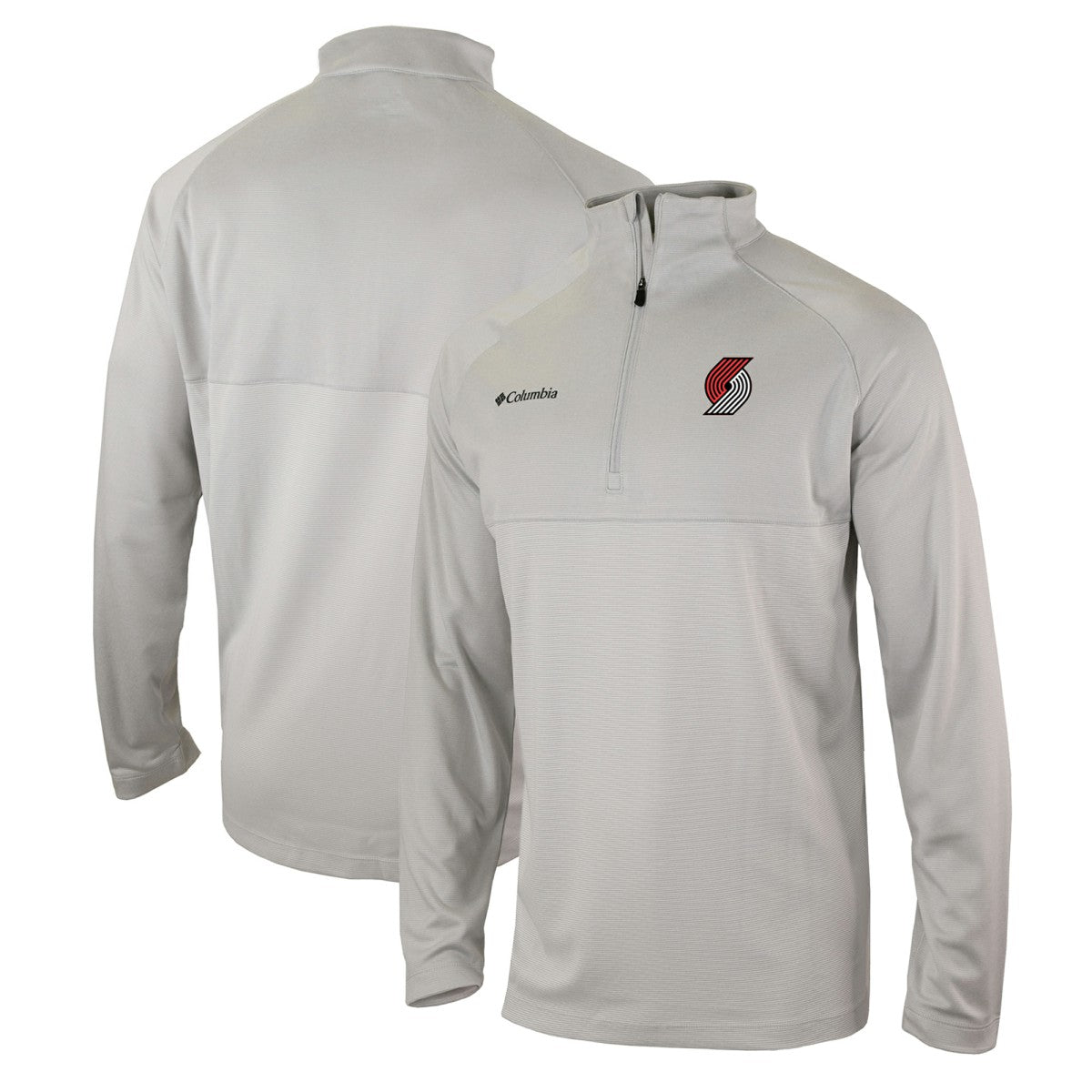 Portland Trail Blazers Omni-Wick Rockin' It Quarter-Zip Pullover Top - Heather Gray | Columbia shop