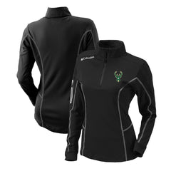 Milwaukee Bucks Women's Omni-Wick Shotgun Quarter-Zip Pullover Top - Black | Columbia shop