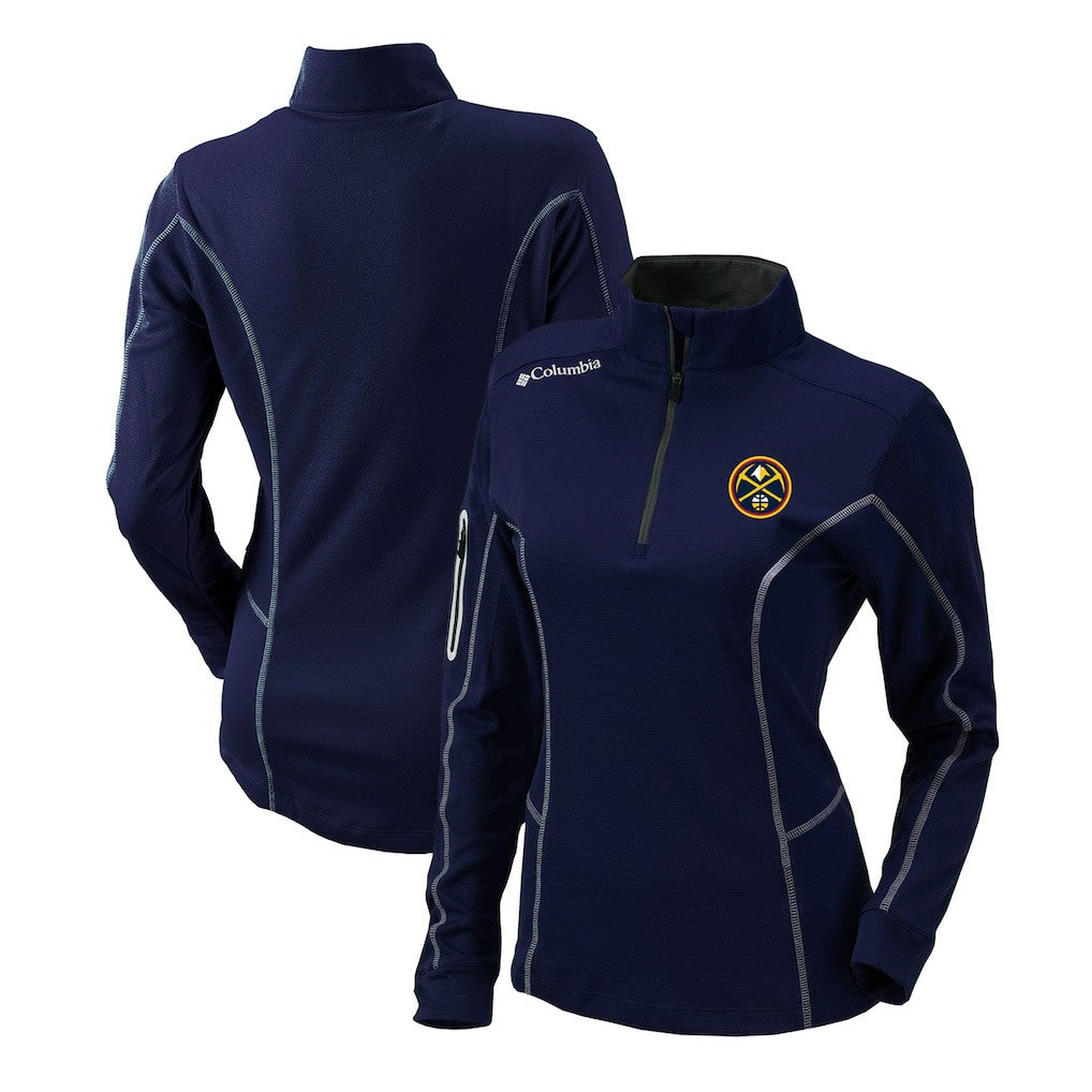Denver Nuggets Women's Omni-Wick Shotgun Quarter-Zip Pullover Top sale - Navy | Columbia cheap